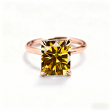 Ruby/Sapphire/ZambiaMoissanite Plated 11-Color Radiant-Cut Ring Classic Ladies' Jewelry Holiday Gift Anti-Allergic