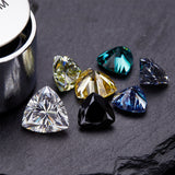 Lab Grown Loose Moissanite Diamond Wholesale Multicolor Trillion Shape VVS1 Clarity for Gemstone Making GRA Certificate Beads