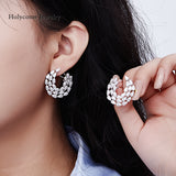 3x5mm Moissanite Lab Grown Diamond Pear Cut 925 Sterling Silver Earrings D Color VVS1 Clarity  Perfect for Daily Wear