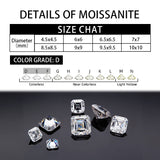 Luxury Multicolor Moissanite Gemstones  Asscher Cut Loose Diamonds  Perfect for Rings Earrings & Pendant Making