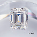 Wholesale Price Moissanite Stone Emerald Cut D Color Blue Green  VVS1 with GRA Certificate 0.5ct-10ct Gemstones
