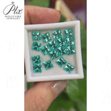 0.78-14ct Princess Cut Lab-Grown Paraiba Loose Stones - Wholesale Price Charming Anniversary Gift Selection