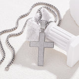 Dazzling Moissanite Hip-hop Cross Necklace - Hypoallergenic Choice for Easter Gifting to Family For Both Men and Women