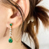 Custom Earrings Lab Grown Gemstones Pear Shape 925 Silver Anniversary Birthday Gift Hypoallergenic No Fade Factory Outlet Charm