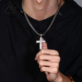Dazzling Moissanite Hip-hop Cross Necklace - Hypoallergenic Choice for Easter Gifting to Family For Both Men and Women
