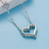 Heart Shape Moissanite Pendant Necklace Women Only Gifts For Festivals And Anniversaries