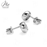 Round Moissanite Bezel Setting Stud Earrings Women Only Gifts For Festivals And Anniversaries