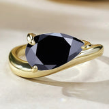 S925 Ring With 3CT Pear Shaped Moissanite D Color/Ruby/Sapphire/Colombian Emerald /Zambian Emerald VVS1 Clarity Customized For Banquet & Festival Gifts