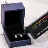 Total 4ct Green Oval Moissanite Drop Earrings with Certificate Passed Diamond Test Women 's Jewelry Christmas Gift S925 Silver