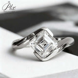 Asscher Cut Moissanite Ring 1-3ct White Gold Yellow Gold Art Deco Style Engagement Ring Wedding Gift for Women