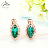 1CT Marquise Earrings D Color Moissanite/Ruby/Colombian 10k 14k S925 Plated Gold Ear Stud for Woman Engagement Christmas Party