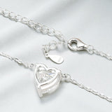 Love Heart Necklace with1/2/3CT D Color Moissanite S925 Plated White Yellow Rose Gold Chain for Woman Engagement Chrisrmas Charm