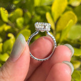 Cushion-Cut Moissanite Ice-Flake Cut Ring 10K/14K/18K Gold Classic Design Sparkling Engagement & Wedding Jewelry Gift