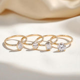 Stackable Custom Ring D Color VVS1 Round Pear Moissanite 10K/14K/18K Sparkling Luxury Engagement Jewelry Gifts For Women Men