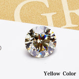 Lab Grown Moissanite Diamond Primary Color VVS1 Clarity Round Shape Brilliant Cut Beads Advanced Jewelry Making Materials
