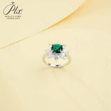 Customize Ring Cushion Cut Lab Grown Ruby Sapphire Columbia 925 Silver No Fade Hypoallergenic Anniversary Gifts Party Banquet