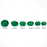 Multi-Size 0.16-3.29CT Oval Colombian Lab-Grown Emeralds Exquisite And Brilliant DIY Jewelry Available Ideal As A Gift