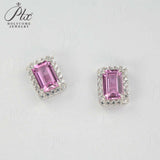 Customized Earrings Emerald Princess Ruby Sapphire Colombia Padparadscha S925 Styles Ear Studs for Thanksgiving Christmas Gift