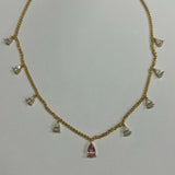 Nine Waterdrop Necklace Moissanite Stones Pear Cut Custom 925 Sterling Silver Collarbone Chain for Women Christmas Gifts Elegant