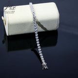 Tennis Bracelets Moissanite Round Bubble Diamond 4mm for Woman Men 925 Silver Plated Hip Hop Chain Bracelet Suitable as a Gift