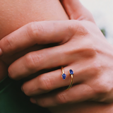 Custom Ring Two Pear Shape Open Moissanite Lab Grown Gemstones 925 Sterling Silver Wealth Charms Anniversary Gift Daily