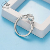 Round Shape Moissanite Twisting Ring Women Only Gifts For Festivals And Anniversaries