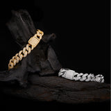 Single Row Double Row Triple Row Moissanite Cuban Link Bracelet 925 Silver Round Cut D Color Suitable for Women Man  Engagement