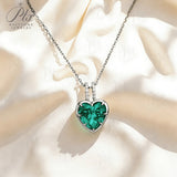 Heart Shaped Bezel Set Necklace 925 Sterling Silver 10K/14K/18K Gold Exquisite Lab Grown Gemstone As An Anniversary Gift