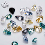Multicolor Pear Shape Moissanite Diamond Wholesale Loose Stones Lab Grown for Gemstone Charms Engagement Jewelry GRA Certificate