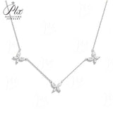 Butterfly Necklace with2.4CT D Color Marquise Cut Moissanite S925 Plated White Yellow Rose Gold Chain Engagement Chrisrmas Daily