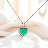 Heart Shaped Bezel Set Necklace 925 Sterling Silver 10K/14K/18K Gold Exquisite Lab Grown Gemstone As An Anniversary Gift