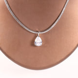 8-16 CT Custom Necklace Pear Cut Moissanite White 925 Sterling Silver Jewelry High-Quality Premium Christmas Gift Hypoallergenic