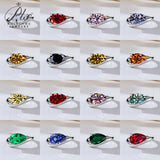 S925 Ring With 3CT Pear Shaped Moissanite D Color/Ruby/Sapphire/Colombian Emerald /Zambian Emerald VVS1 Clarity Customized For Banquet & Festival Gifts