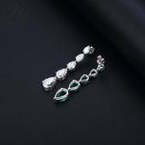 Pear-shaped Earrings Set with D/VVS Grade Moissanite & Colored Gemstones  This Jewelry Is An Ideal Choice for Party Gifts