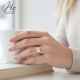 2ct Radiant Moissanite Ring High-Flash Center Stone Classic Minimalist Style Wedding Engagement Band Gift for Her