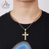 Dazzling Moissanite Hip-hop Cross Necklace - Hypoallergenic Choice for Easter Gifting to Family For Both Men and Women