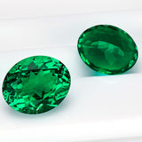 Multi-Size 0.16-3.29CT Oval Colombian Lab-Grown Emeralds Exquisite And Brilliant DIY Jewelry Available Ideal As A Gift