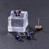 925 Sterling Silver Moissanite Lab Grown Gemstone Marquise Round Butterfly Stud Earrings Banquet Gift