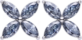 925 Sterling Silver with Hearts and Arrows Cut D Color VVS1  Moissanite Marquise Earrings  GRA Certificate Daily Wear