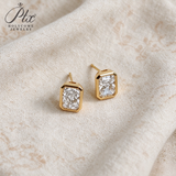 Lab Grown Diamond Stud Earrings Exquisite New Arrival Design 10K/14K/18K Solid Yellow Gold Radiant Cut 2/4ct DEF VVS Minimalist for Women Hypoallergenic Versatile