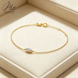 IGI‑Certified Lab‑Grown Marquise Cut Diamond 14K Solid Gold 0.3ct Charm Bracelet Exquisite Women's Jewelry Versatile for Daily & Office Wear Ideal for Gifting Holiday Gifts Factory Direct Wholesale