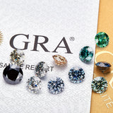 Lab Grown Moissanite Diamond Primary Color VVS1 Clarity Round Shape Brilliant Cut Beads Advanced Jewelry Making Materials