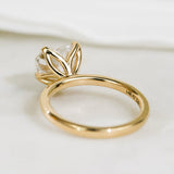 Heart Ring Pendant Necklace 5Prongs 10k 14k 18k Gold Moissanite Diamond Engagement Proposal Wedding Band Certificate Charms