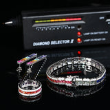 Lab Grown Gemstone Csutomized Jewelry Set Princess Cut All Including Ring Earring Bracelet Sparkling Jewelry Gifts For Women Men