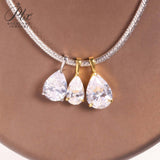 8-16 CT Custom Necklace Pear Cut Moissanite White 925 Sterling Silver Jewelry High-Quality Premium Christmas Gift Hypoallergenic