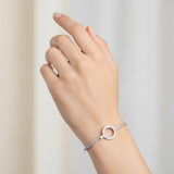 Moissanite Round Cut Multi Style Lock Design Bracelet Premium Radiant Jewelry Versatile Lock Trendy Bracelet Popular Gift Idea