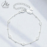 Elegant Moissanite Teardrop Bracelet Pear Shape Gem Beaded Chain Chic Women’s Everyday Jewelry Delicate Shine Fashion Gift