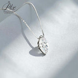 Necklace with 1/2/3CT D Color Marquise Cut Moissanite S925 Plated White Yellow Rose Gold Chain Engagement Daily Gift