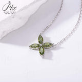 925 Sterling Silver D Color VVS1 Moissanite Four-leaf clover Necklace Daily Wear Gift-Giving