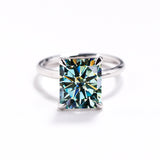 Ruby/Sapphire/ZambiaMoissanite Plated 11-Color Radiant-Cut Ring Classic Ladies' Jewelry Holiday Gift Anti-Allergic